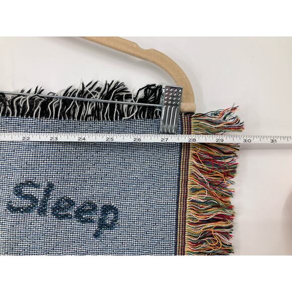 Vintage Now I Lay Me Down To Sleep Nursery Crib Baby Kid Woven Throw Blanket - Picture 5 of 6